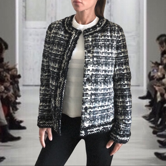 Giambattista Valli boucle tweed-print down jacket - Picture 6 of 10